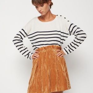 NWT Monoprix Paris plush velvet skirt